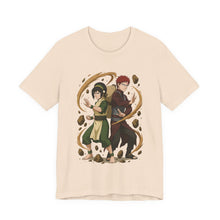 Load image into Gallery viewer, Gaara x Toph – Earth &amp; Sand Anime Crossover Tee (Unisex) Soft Cream