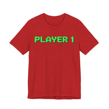 Load image into Gallery viewer, Player 1 – Gamer Mode Graphic Tee (Unisex) Red
