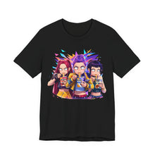 Load image into Gallery viewer, K-Pop Demon Hunters Eating Ramen – Anime Graphic Tee Black