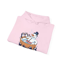Load image into Gallery viewer, Snowman in Hot Tub – Funny Holiday Pullover Hoodie