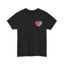 Load image into Gallery viewer, Puzzled Heart - Valentines Day Graphic Tee (Unisex) Black