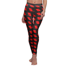 Load image into Gallery viewer, Fit In Where You Can - Red (Women&#39;s Cut &amp; Sew Casual Leggings) - Hashtag Vizewls